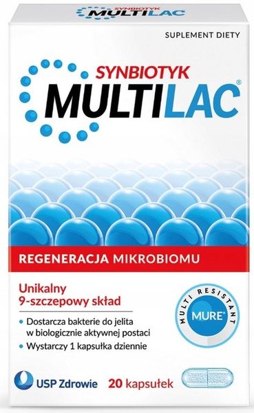 MULTILAC synbiotyk probiotyk + prebiotyk 3x20 kapsułek zdjęcie 2