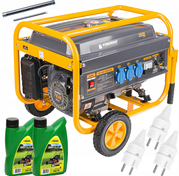 AGREGAT PRĄDOTWÓRCZY GENERATOR 3000W 230V KOŁA AVR PM-AGR-3000M2K zdjęcie 1