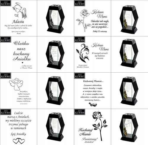 NOWOCZESNY ZNICZ z grawerem personalizowany twój napis kochanym dziadkom na Arena.pl