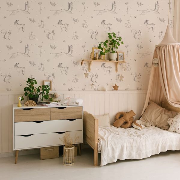 Tapeta Szkic Zwierzęta W116 270 cm płótno zdjęcie 3