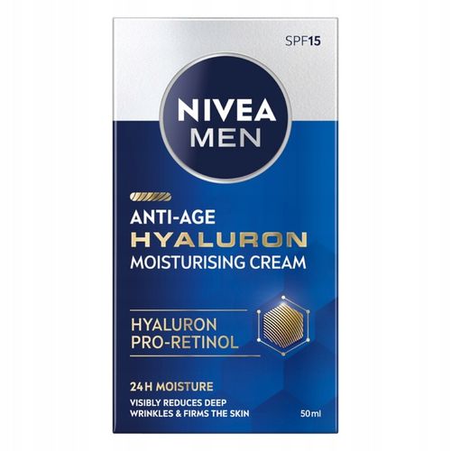 NIVEA MEN Hyaluron Przeciwzmarszczkowy krem do twarzy, 50 ml na Arena.pl