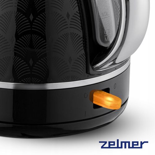 CZAJNIK ELEKTRYCZNY ZELMER BEZPRZEWODOWY PŁASKA GRZAŁKA CICHY 1,7L na Arena.pl