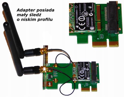 Adapter half size miniPCI-E PCI-E wifi+BT wlan na Arena.pl