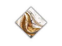 ZEGAR SZKLANY ROMB - Złota farba