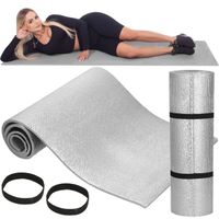 Mata piankowa turystyczna 180x50 cm na biwak karimata z warstwą izolacyjną szara