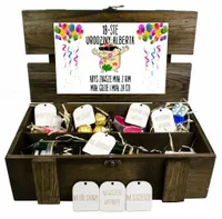 KUFEREK SKRZYNKA PREZENT NA URODZINY URODZINOWY 18 30 40 50