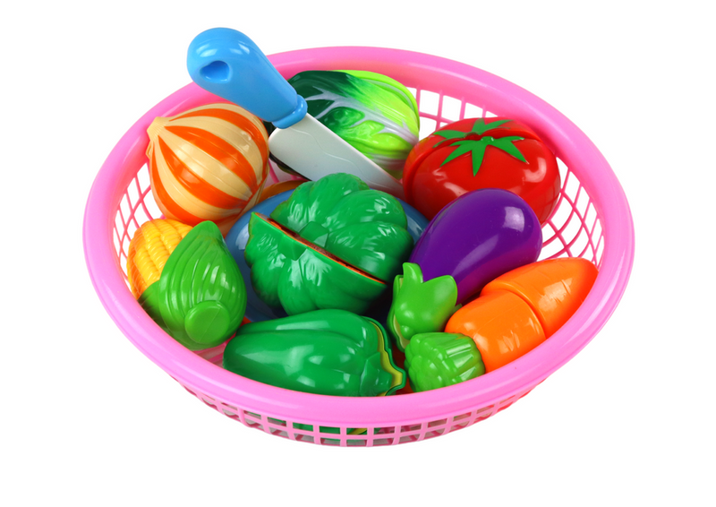 Zestaw Warzyw na Rzepy W Koszyczku 8 Szt Talerzyk Nóż zdjęcie 3