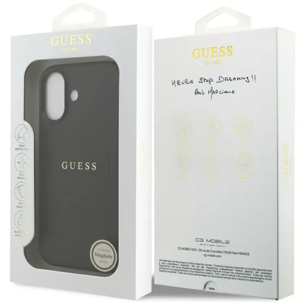 etui guess grained ring magsafe do iphone 17 - czarne zdjęcie 8
