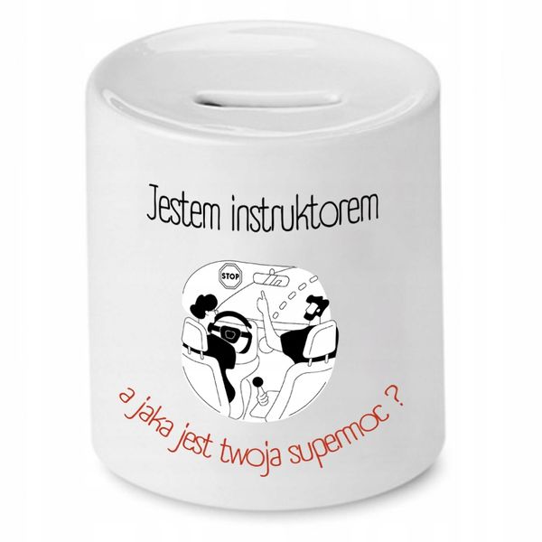 Dla Instruktora Skarbonka Jestem Instruktorem Z Nadrukiem Ze Zdjęciem zdjęcie 1