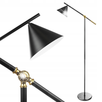 LAMPA PODŁOGOWA STOJĄCA E27 METALOWA NOWOCZESNA REGULOWANA 165cm MARMUR