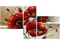 90X50CM POLNE MAKI TRÓJ OBRAZ ŚCIANY