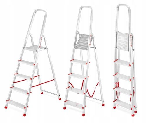 DRABINA domowa 6 stopniowa aluminiowa HIGHER na Arena.pl