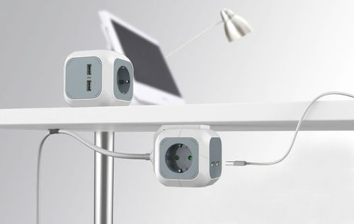 Przedłużacz Listwa Kostka Magic Cube 4-Gniazda 2x USB Ładowarka Kabel 1,4m na Arena.pl