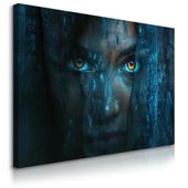 Obraz Ścienny Do Sypialni Portret Kobiety Oczy Abstrakcja 70cm x 50cm