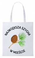 Śmieszny Zabawny Prezent Torba Eco Biała Shopper Z Nadrukiem Ze Zdjęciem