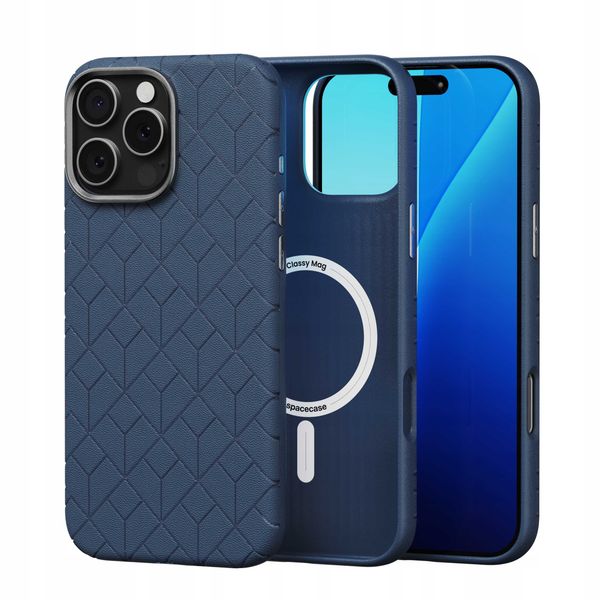 Spacecase Classy Mag Iphone 16 Pro Max Dark Blue zdjęcie 2