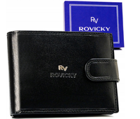 klasyczny portfel męski ze skóry naturalnej - rovicky