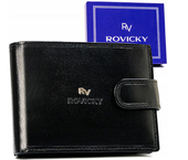 klasyczny portfel męski ze skóry naturalnej - rovicky