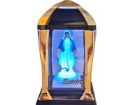 ŻONA ŻONIE ZNICZ  LAMPION LATARNIA NA GRÓB KPL ZŁOTO+FIGURKA LED