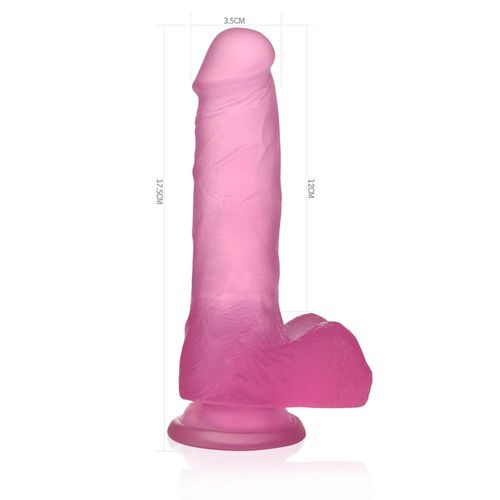 7"" jelly studs crystal dildo medium pink na Arena.pl