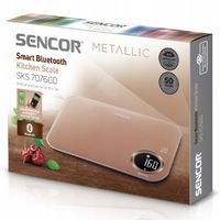 Waga kuchenna SENCOR SKS 7076GD Bluetooth Aplikacja Sencor FOOD do 5kg