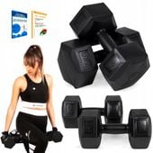 HANTLE hantelki CIĘŻARKI 2x5KG ZESTAW do ćwiczeń fitness BITUMICZNE 10kg