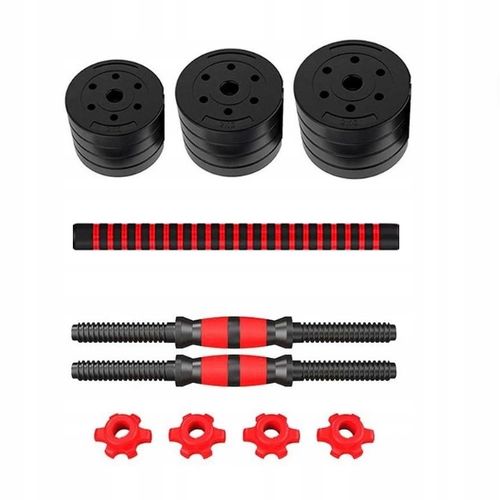 HANTLE REGULOWANE INPOWER 2 x 10 KG + SZTANGA = ZESTAW HANTLI 20 KG na Arena.pl