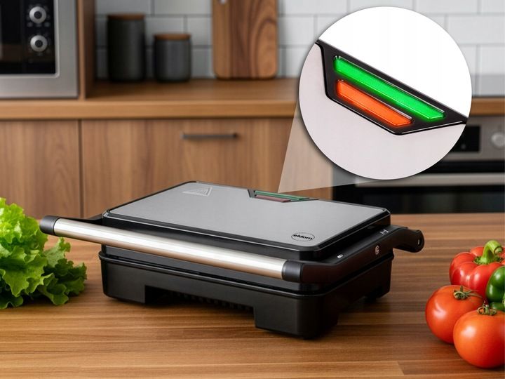 Grill elektryczny opiekacz do kanapek pannini rozkładany GK110 Eldom zdjęcie 9