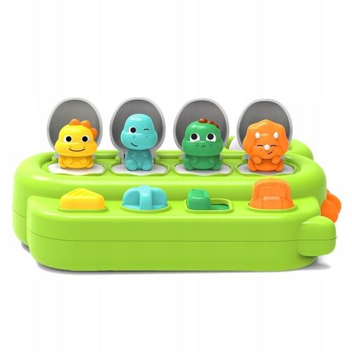 WSKAKUJĄCE KOLOROWE DINOZAURY ZABAWKA EDUKACJNA INTERAKTYWNA POP-UP WOOPIE na Arena.pl