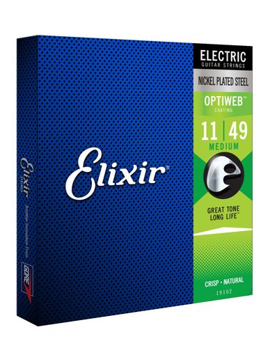 Struny do gitary elektrycznej Elixir 19102 Nickel OPTIWEB Coating 11-49 na Arena.pl