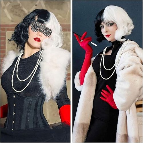STRÓJ PRZEBRANIE DAMSKIE CRUELLA DE MON KOSTIUM FILMOWY 6el HALLOWEEN na Arena.pl