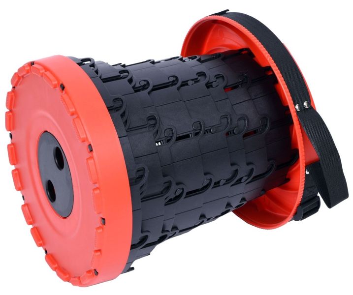 Przenośny stołek taboret składany czerwono-czarny Situp zdjęcie 5