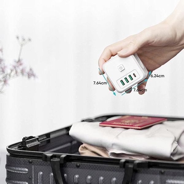 ROZGAŁĘŹNIK SIECIOWY KOSTKA 3 GNIAZDA USB USB C zdjęcie 5