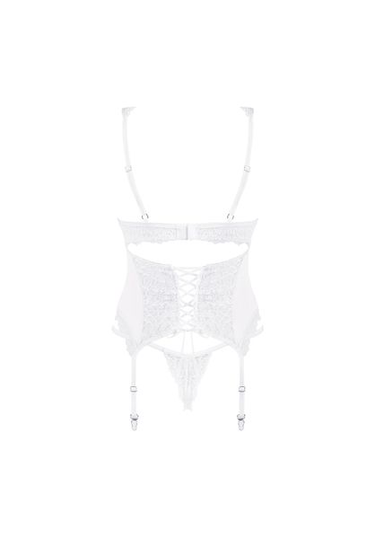 Bielizna-Amor Blanco Gorset I Stringi Biały  S/M zdjęcie 6