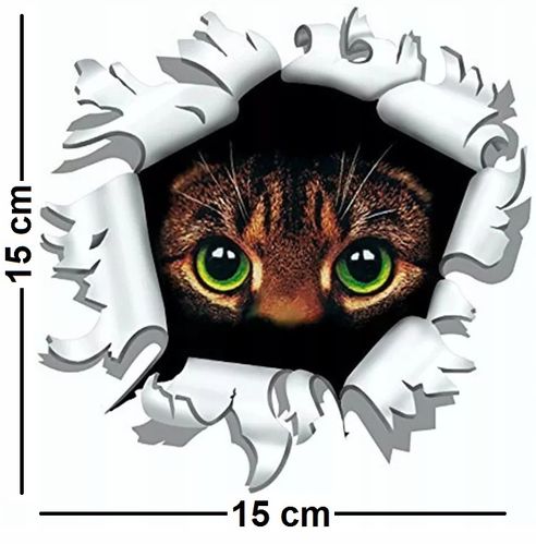 Wlepa Kocie Oczy Koteczek Słodziaczek Kicia Dziura na Arena.pl