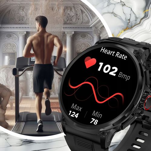 SMARTWATCH MĘSKI ZEGAREK ROZMOWY 710 mAh BATERIA MENU POLSKIE POMIARY SMS na Arena.pl