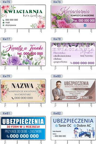 BANER REKLAMOWY 200x100cm gotowy projekt AGENCJA UBEZPIECZENIA na Arena.pl