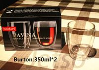 Kubek Do Kawy - Lub Herbaty - Szklany - Podwójny Transparentny 350 ML