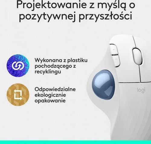 Myszka Logitech M575 S Ergo biała na Arena.pl