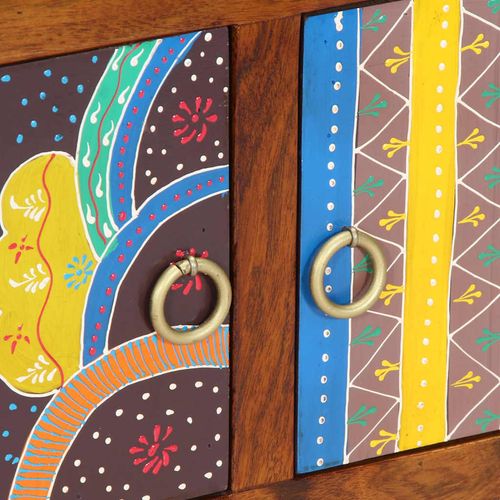 Szafka na buty Brązowy 90 x 35 x 55 cm Lite drewno akacjowe na Arena.pl