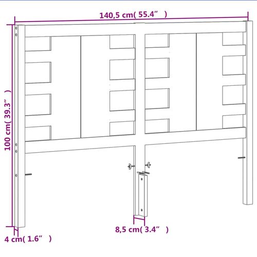 Wezgłowie do łóżka, woskowy brąz, 135 cm, lite drewno sosnowe na Arena.pl