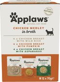 applaws® cat tin multipack chicken collection in broth 12x70 g