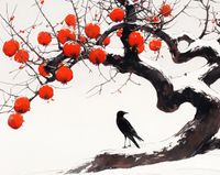 Plakat 76x60,5cm Kruk przy Drzewie