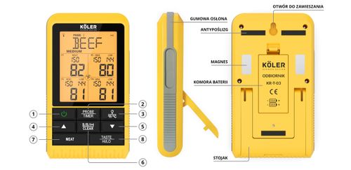 KOLER Termometr do mięsa do grilla z sondą na Arena.pl