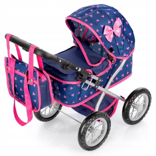 KINDERPLAY WÓZEK DLA LALEK GŁĘBOKI GONDOLA SKŁADANY TORBA + LALKA BOBAS na Arena.pl
