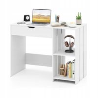 Biurko prostokątny Costway 100 x 49 x 75 cm biały
