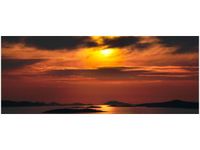 100X40CM CHORWACKIE SŁOŃCE OBRAZ DREWNO