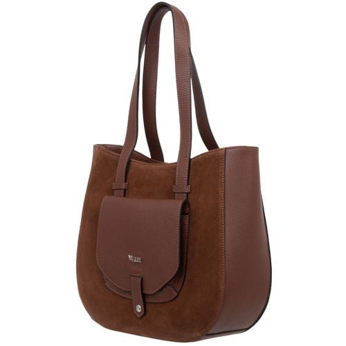 VEZZE torebka skórzana zamszowa klasyczna z długimi rączkami V703 c.bordowa na Arena.pl