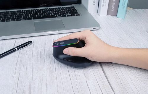 Bezprzewodowa Mysz Pionowa Delux M618db Bluetooth 2.4g 4000dpi Rgb na Arena.pl
