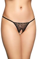 stringi koronkowe softline collection czarne s/l